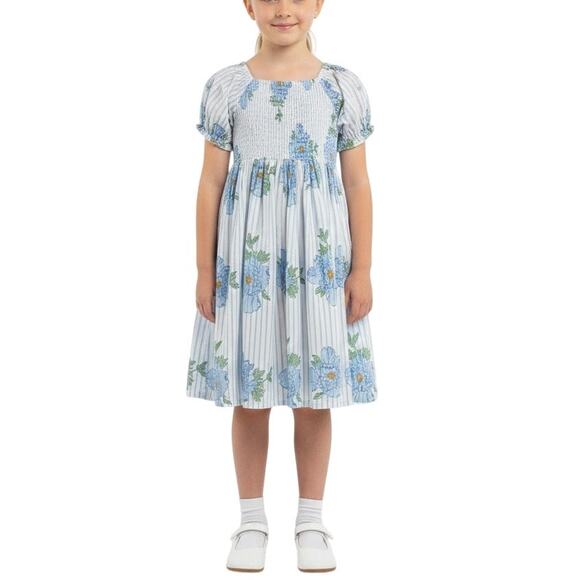 Little Paisley People Blue Floral Girls Dress Size 7 - Picture 1 of 5